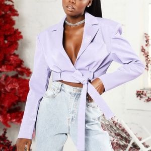 Fashion Nova Boss Babe Faux Leather Jacket